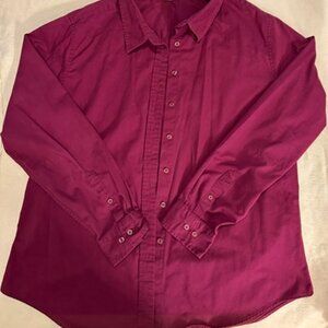 (4) Port Authority Women's Long Sleeve Button-Down Shirt 2X-Coral-Good Cond